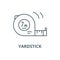 Yardstick vector line icon, linear concept, outline sign, symbol