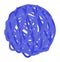 Yarn ball cartoon icon. Knitting thread roll