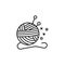 Yarn ball wool sew thread icon. Element of fabric features icon