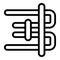 Yarn production icon, outline style