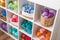 Yarn storage organization textile hobby supplies contemporary cupboard shelves