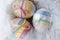 Yarn wrapped Easter eggs