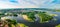 Yaroslavl city, Volga river aerial panoramic view
