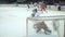 Yaroslavl, Russia, October 18 2015: KHL GAME beetween teams Lokomotiv Yaroslavl - Jokerit Helsinki Henrik Karlsson saves