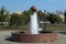 YAROSLAVL, RUSSIA - SEPTEMBER 08, 2018: `fountain Floating stone ball`