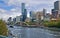 Yarra river in the city of melbourne