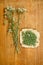 Yarrow.Dried herbs. Herbal medicine, phytotherapy medicinal herb