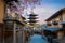 The Yasaka Pagoda known as Tower of Yasaka or Yasaka-no-to. The 5-story pagoda is the last