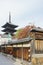 Yasaka pagoda with Kyoto ancient street