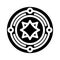 yata mirror shintoism glyph icon vector illustration