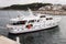 Yatch mooring on the pier in Roc de Sant Gaieta