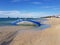 Yatch Yacht shipwrecked in the water on Rockingham Beach Western Australia