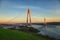 Yavuz Sultan Selim Bridge in Istanbul at sunset