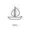 yawl linear icon. Modern outline yawl logo concept on white back