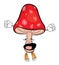 Yawning amanita cartoon