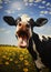 The Yawning Cow: A Whimsical Tale of Fields, Flowers, and Favori