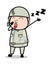 Yawning - Cute Army Man Cartoon Soldier Vector Illustration