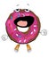 Yawning doughnut cartoon