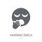 Yawning emoji icon. Trendy Yawning emoji logo concept on white b