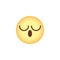 Yawning face emoticon flat icon