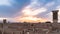 Yazd cityscape with a badgir, wind catching tower during sunset, Yazd, Iran