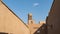 Yazd cityscape with old brick buildings and badgirs wind catching towers in Yazd, Iran