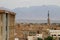 Yazd, Iran - May 14, 2017: the ancient city of Yazd built from clay with the first ancient air conditioning systems. Panorama from