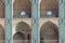 YAZD, IRAN - OCTOBER 07, 2016: Ornaments and details on the facade Chakhmaq Amir Complex in Yazd