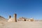 YAZD IRAN View of Zoroastrian buildings from the tower of silence in yazd in iran