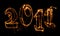 Year 2011 written with sparklers