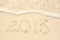 The Year 2013 Written in Sand on Beach