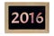 à¹Year 2016 wood photo frame isolate white background