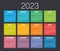 Year 2023 colorful French calendar