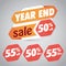 Year End Sale 50% 5% Off Discount Tag for Marketing Retail Element Design
