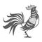 Year rooster chinese calendar pictogram