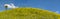 Year solar landscape, flowering hill, Rossiya, pan