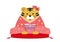 The Year Of The Tiger Mascot Illustration. A Personified Tiger Dressed In Japanese Kimono Offering His/Her New Yearâ€™s Greetings.