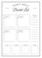 Yearly goals minimalist planner page design