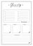 Yearly list minimalist planner page design