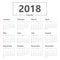 Yearly Wall Calendar Planner Template for 2018.