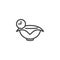 Yeast dough recipe line icon