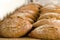 Yeast-free rye bread on a tray