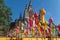 Yee Peng Festival Chiang Mai. Paper lanterns decorated in Jed-Yod temple