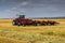 Yekaterinburg, RUSSIA - August 23, 2018: Combine harvester at work harvesting a field of wheat