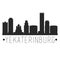 Yekaterinburg Russia. City Skyline. Silhouette City. Design Vector. Famous Monuments.