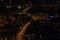 Yekaterinburg view from above night river Iset