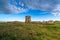 Yelabuga, Republic of Tatarstan, Russia - June 25, 2019: The tower of an ancient Bulgarian fortress on a high cliff on the banks o