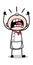 Yelling Very Loudly - Cartoon Waiter Male Chef Vector Illustration