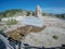 Yellostone national park wyoming mammoth springs landscape