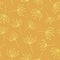 Yellow abstract flowers seamless vector background. Wildflowers. Scandinavian style. Abstract Dandelion flowers pattern. Great as